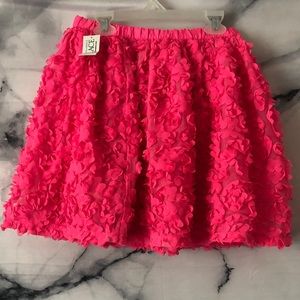 Girls Pink Embellished Skirt